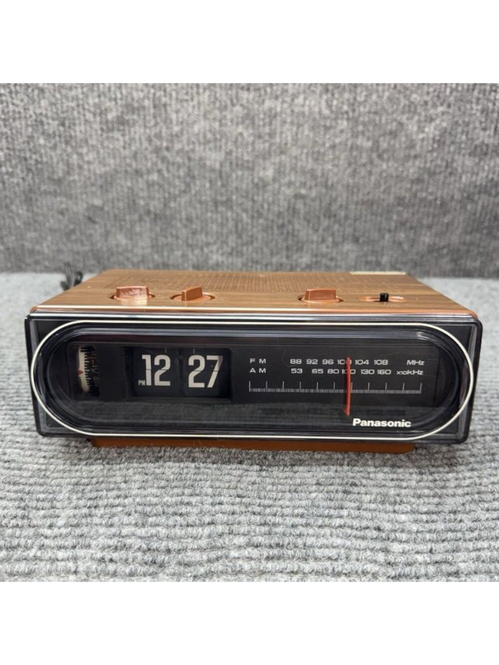 Vintage Panasonic RC-6015 Flip Clock AM FM Radio Back to the Future *Working